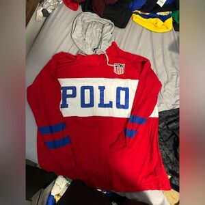 NWT Polo Ralph Lauren Mens XXL Track Hoodie Pullover Lightweight